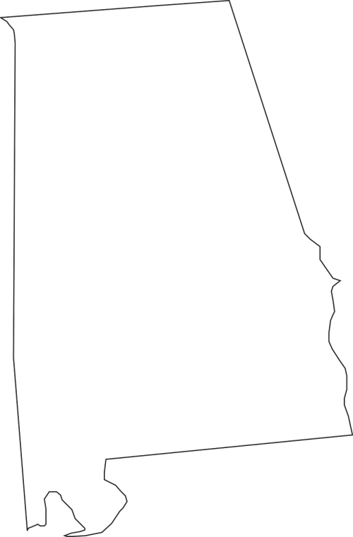 Alabama, Valstybė, Žemėlapis, Geografija, United, Valstijos, Amerikietis, Nemokama Vektorinė Grafika
