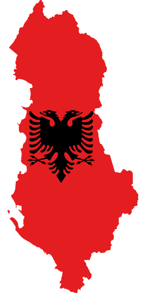 Albania, Šalis, Europa, Vėliava, Sienos, Žemėlapis, Tauta, Geografija, Kartografija, Svg, Figūra, Nemokama Vektorinė Grafika