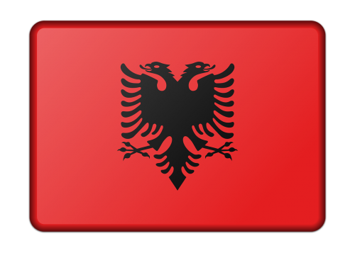 Albania, Reklama, Apdaila, Vėliava, Ženklas, Signalas, Simbolis, Nemokama Vektorinė Grafika