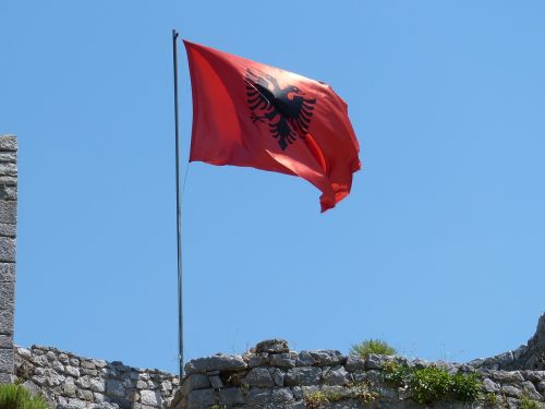 Albania,  Balkanų,  Shkodër,  Vėliava,  Pilis,  Tvirtovė,  Plazdėjimas,  Smūgis
