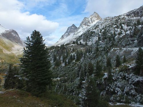 Albula Pass, Alpių, Žiema, Ruduo, Šveicarija, Sniegas, Rudens Nuotaika, Kalnai
