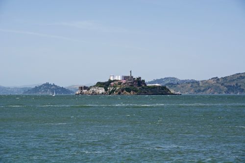 Alcatraz, San Franciskas, Kalifornija, Sala, Orientyras, Kelionė, Kalėjimas, Pastatas, Amerikietis, Vanduo, Jūra