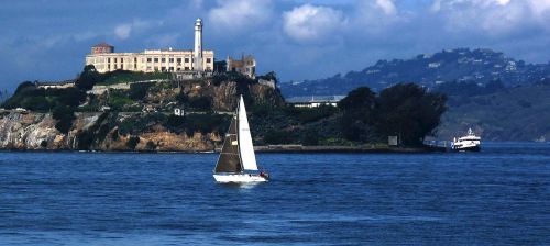 Alcatraz, San Franciskas, Kalėjimas, Kalėjimas, Burlaivis, Įlanka, Kalifornija, Sala, Istorinis