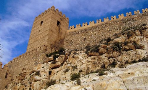 Alcazaba Iš Almerijos, Ispanija, Tvirtovės, Pilis, Siena, Tvirtovė, Orientyras, Andalūzija, Maurų, Fortas, Pastatas, Architektūra, Kalnas, Istorinis