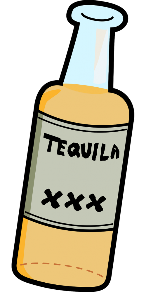 Alkoholis, Booze, Butelis, Animacinis Filmas, Gerti, Tequila, Nemokama Vektorinė Grafika