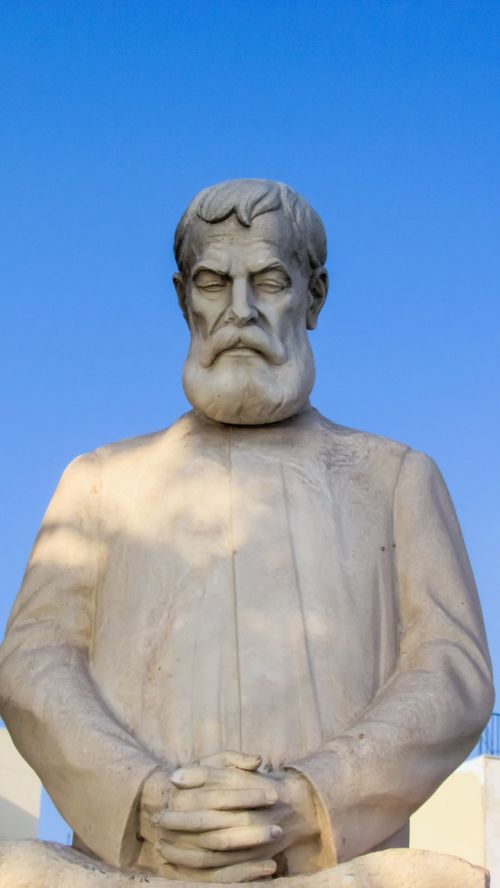 Alexandros Papadiamantis, Autorius, Rašytojas, Graikų Kalba, Skulptūra, Statula, Graikija, Volos