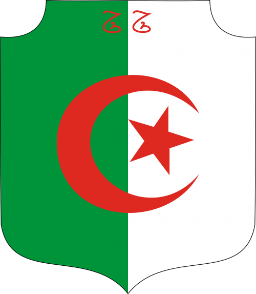 Algeria, Antspaudas, Insignia, Raudona, Žalias, Mėnulis, Žvaigždė, Balta, Nemokama Vektorinė Grafika
