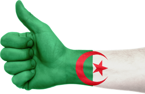 Algeria, Ranka, Vėliava, Patriotinis, Patriotizmas, Afrika, Simbolis, Nykščiai Aukštyn, Ženklas