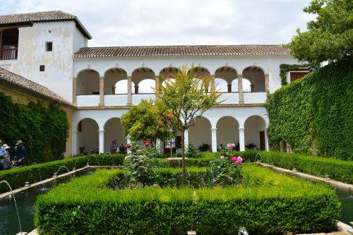Alhambra,  Generalife,  Granada,  Sodas,  Andalūzijos,  Kiemas