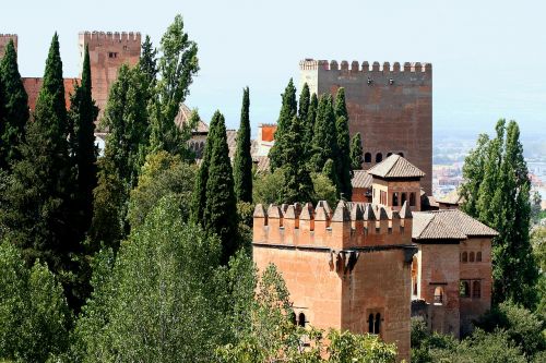 Alhambra, Ispanija, Granada, Andalūzija, Architektūra, Rūmai, Orientyras, Islamic, Istorinis, Generalife, Ispanų, Alcazaba, Maurų, Arka, Tvirtovė, Europa, Paveldas