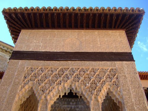 Alhambra, Granada, Andalūzija, Ispanija, Terasa, Liūtys
