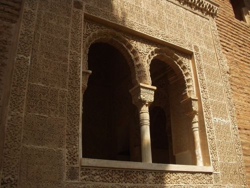 Alhambra, Ispanija, Senas, Pastatas, Langas, Papuoštas
