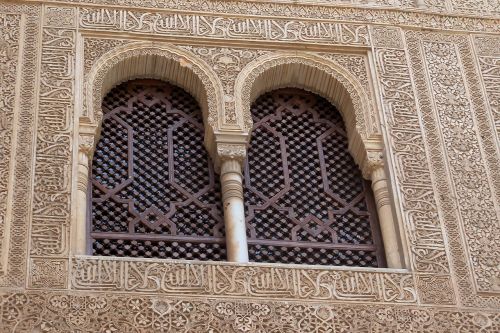 Alhambra, Granada, Andalūzija, Viduramžių, Palazzo, Leoni, Ispanija, Langas