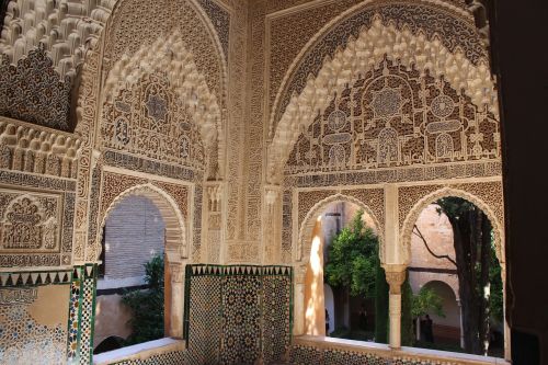 Alhambra, Langas, Ornate, Interjeras, Rūmai, Tvirtovė, Turizmas, Istorinis, Ispanija, Ispanų, Andalūzija, Granada