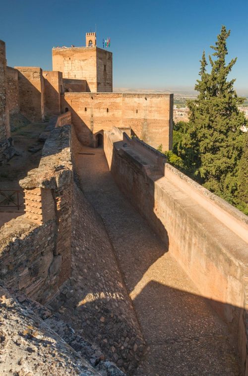 Alhambra, Granada, Ispanija, Tvirtovė, Pilis, Pastatai, Pylimas, Siena, Istorinis, Orientyras, Žinomas, Paskirties Vietos, Medžiai, Gamta, Lauke, Akmuo, Architektūra