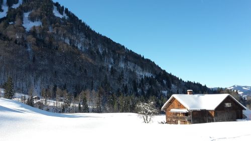 Allgäu, Žiema, Šaltas, Žiemos Kelias, Allgäu Žiema, Kalnų Panorama