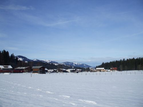Allgäu, Sniegas, Žiema