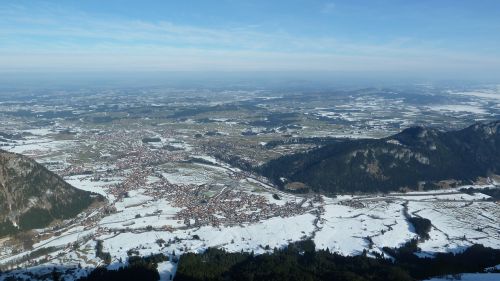 Allgäu, Pfronten, Breitenbergas, Žiema, Vaizdas, Panorama