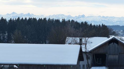 Allgäu, Žiema, Sniegas, Panorama, Plaukų Džiovintuvas, Edelsberg, Alpspitze