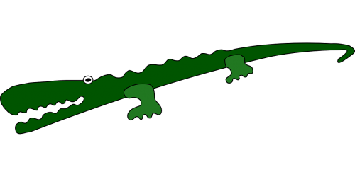 Aligatorius, Krokodilas, Ropliai, Gyvūnas, Žalias, Nemokama Vektorinė Grafika