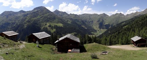 Alm,  Rytų Tyrol,  Kalnai,  Alpių Panorama,  Kraštovaizdis,  Alpių,  Namai,  Kotedžai