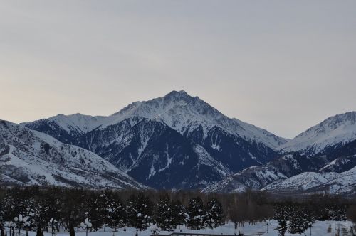 Almaty, Žiema, Sniegas, Kraštovaizdis, Kalnas