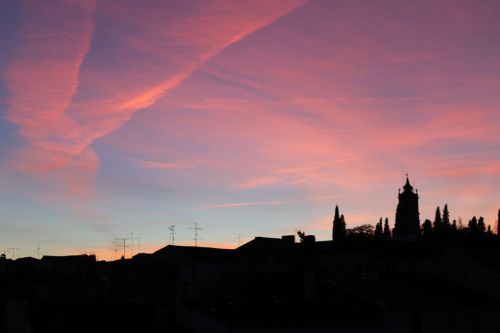 Almeida, Portugal, Saulėlydis, Kraštovaizdis, Dusk, Apšvietimas, Twilight