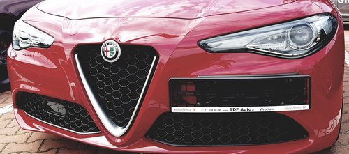 Alfa,  Romeo,  Raudona,  Priekinio,  Kaukė,  Italų,  Automatinis,  Grotelės