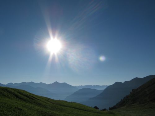 Alpių, Kalnai, Atgal Šviesa, Šveicarija, Graubünden