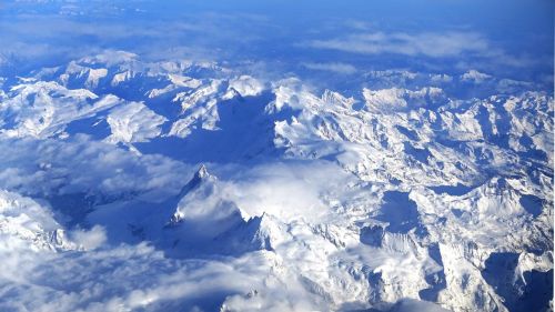 Alpių, Šveicarija, Žiema, Kalnai, Oro Vaizdas, Kelionė