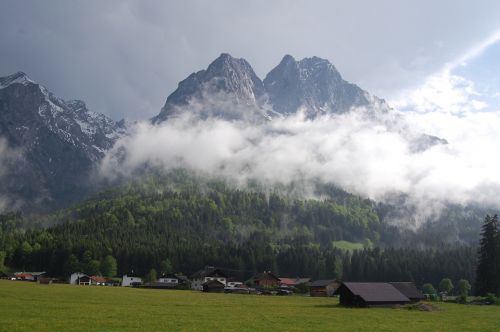 Alpių, Kalnai, Augti Akmenis, Gamta, Griauna, Grainau, Deitschland Kraštovaizdis