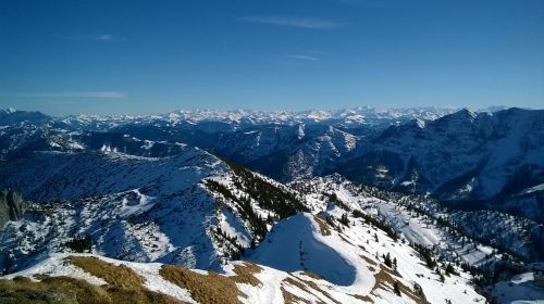 Alpių, Žiema, Kalnai, Austria, Panorama, Sniegas