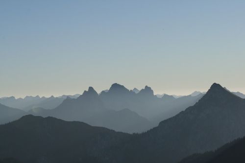 Alpių, Kalnų Viršūnių Susitikimas, Pano, Panorama, Morgenstimmung