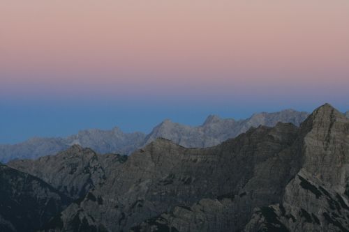 Alpių, Kalnų Viršūnių Susitikimas, Abendstimmung, Panorama