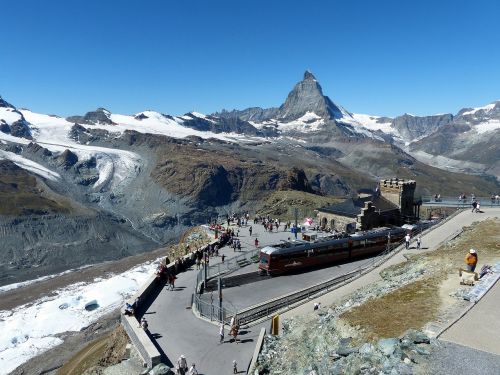 Alpių, Kalnai, Matterhorn, Gornergrat, Traukinys, Šveicarija