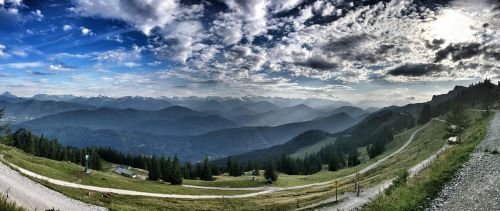 Alpių, Dangus, Panorama, Kalnai, Hdr
