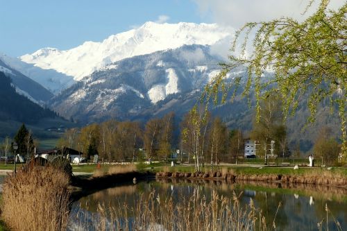 Alpių, Aukštas Tauernas, Vandenys, Uttendorf, Vanduo, Pavasaris, Kraštovaizdis, Kalnai, Badesee