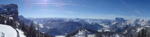 Alpių, Austria, Steinplatte, Slidinėjimo Zona, Panorama, Žiema