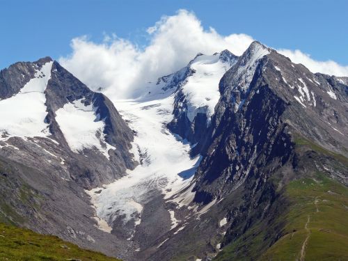 Alpių, Kalnai, Ledynas, Austria, Tyrol, Ötztal