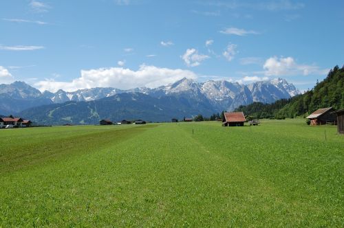 Alpių, Vasara, Pieva, Gamta, Bavarija, Garmisch