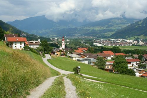 Alpių, Scena, Kaimas, Kraštovaizdis, Austria, Baumkirchen, Tyrol, Weerberg, Vaizdas, Kalnai, Slėnis