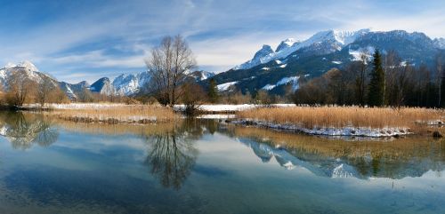 Alpių, Austria, Kalnai, Bergsee, Styria, Veidrodinis Vaizdas