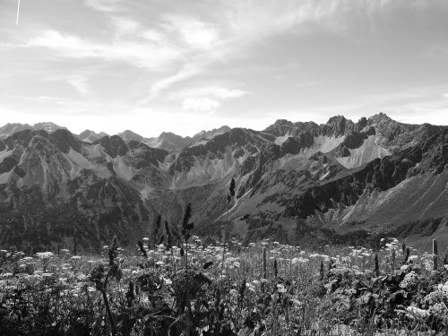 Alpių, Kalnai, Pavasaris, Krioklys, Panorama, Oberstdorf, Pieva