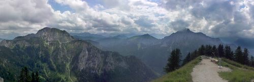 Alpių, Panorama, Takas, Didelis Kelias, Debesys, Vasara, Rokas, Dangus, Vaizdas, Allgäu Alpės, Gamta, Kalnai, Alpės