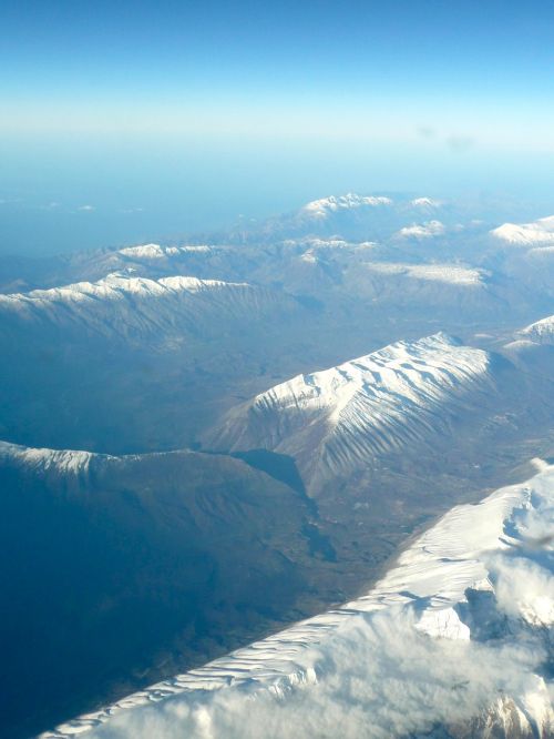 Alpių Panorama,  Kalnai,  Dangus,  Sniegas,  Oro Vaizdas,  Orlaivis,  Vaizdas