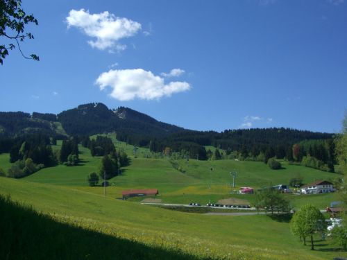 Alpių Akys, Allgäu, Alpspitzbahn, Dugno Stotis, Nesselwang, Dangaus Mėlynumo, Debesys