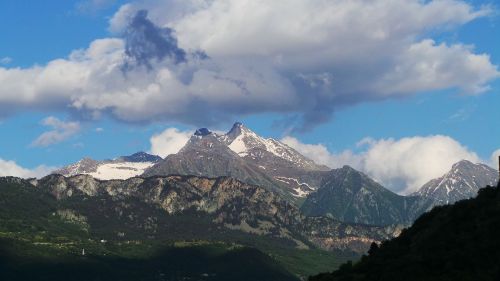 Alpės, Kalnai, Debesys, Žiema, Gamta, Kraštovaizdis, Dangus, Europa, Alpių, Turizmas