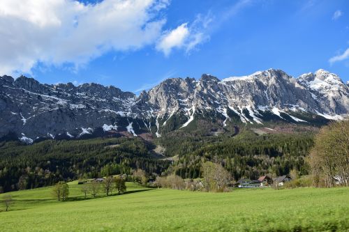Alpės, Kalnai, Austria, Kraštovaizdis, Kaimas