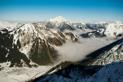 Alpės, Lapkritis, Ruduo, Vaizdas, Kalnai, Debesys, Kraštovaizdis, Austria