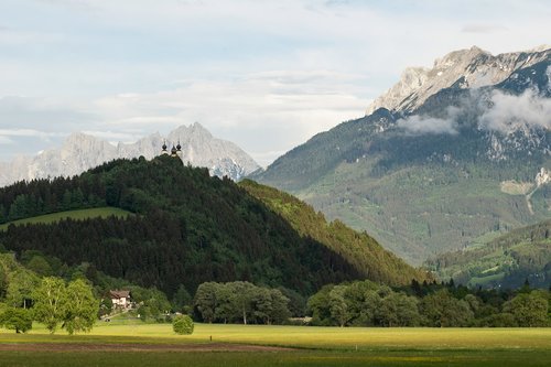 Alpės,  Kalnai,  Bokštai,  Bažnyčia